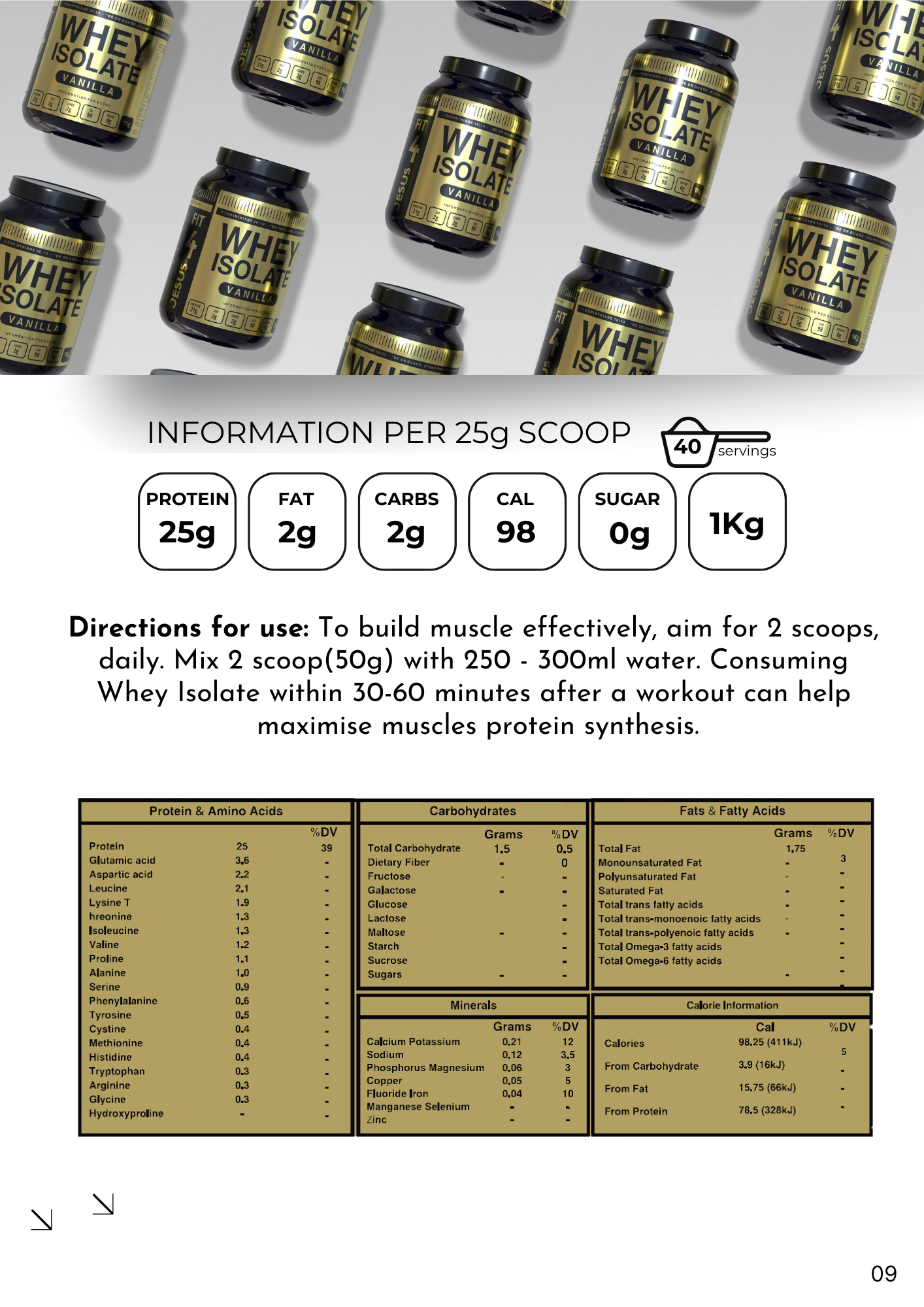Whey Isolate Protein - 1.5kg - Image 3